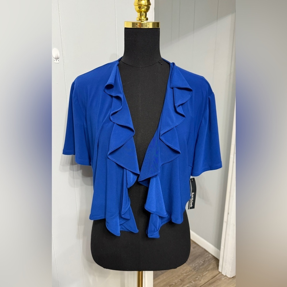 #1)  R&M Richards Royal Blue Ruffle Top